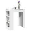 vidaXL Mesa alta con estantes madera ingenier&iacute;a blanca 95x47x103,5 cm