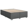 vidaXL Cama box spring con colch&oacute;n tela gris oscuro 140x190 cm