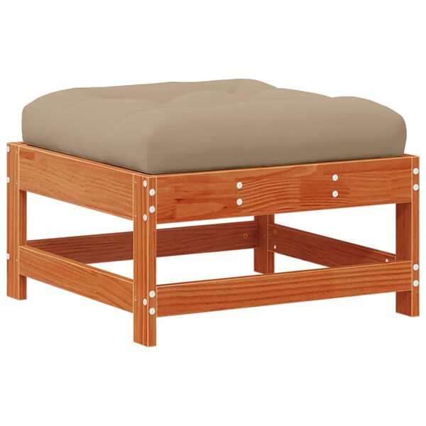 vidaXL Reposapi&eacute;s de Jard&iacute;n Pino macizo Marr&oacute;n Cera