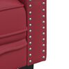 vidaXL Juego de sof&aacute;s Chesterfield 2 piezas cuero sint&eacute;tico rojo tinto