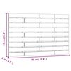 vidaXL Cabecero de cama de pared madera maciza pino gris 96x3x63 cm