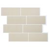 vidaXL Azulejo de metro 10 pcs Beige 29 x 21 cm Poliuretano y PET