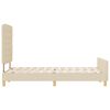 vidaXL Estructura de cama con cabecera Crema 120 x 190 cm tela