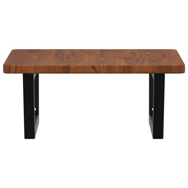 vidaXL Estante de lavabo de pared de acero y madera maciza de roble