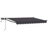 vidaXL Toldo manual retr&aacute;ctil con LEDs Gris antracita 3 x 2,5 m