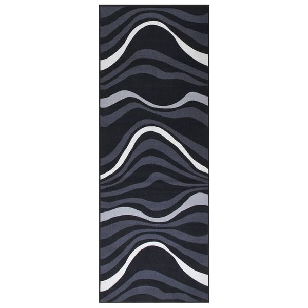 vidaXL Alfombra de pasillo negro 80x250 cm