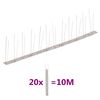 vidaXL Set de 20 hileras pinchos contra p&aacute;jaros y palomas 2 filas 10 m