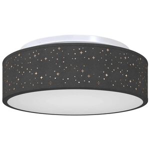 vidaXL L&aacute;mpara de techo con focos Negro 38 x 38 x 13,5 cm tela