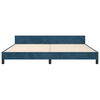 vidaXL Estructura cama sin colch&oacute;n terciopelo azul oscuro 200x200 cm