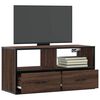 vidaXL Mueble TV madera ingenier&iacute;a y metal marr&oacute;n roble 80x31x39,5 cm