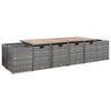 vidaXL Set comedor de jardín 13 piezas y cojines ratán sintético gris