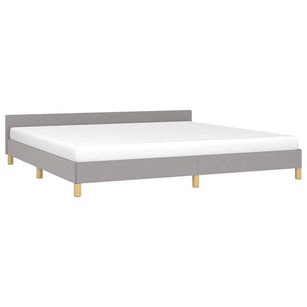 vidaXL Cama sin colchón tela gris claro 200x200 cm