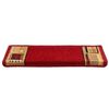 vidaXL Alfombrillas de escalera autoadhesivas 5 uds rojo 65x21x4 cm