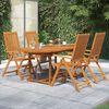 vidaXL Juego de comedor para jardín 7 piezas madera maciza de acacia