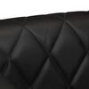 vidaXL Sill&oacute;n de cuero de cabra aut&eacute;ntico negro