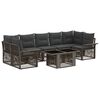 vidaXL Conjunto de sof&aacute;s de jard&iacute;n 8 uds. Gris y Gris Oscuro