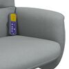 vidaXL Sill&oacute;n reclinable de masaje con reposapi&eacute;s tela gris claro