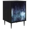 vidaXL Mesa de noche RAALTE Roble Negro 36 x 33 x 51 cm
