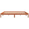 vidaXL Cama sin colch&oacute;n madera maciza de pino marr&oacute;n cera 180x200 cm