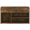 vidaXL Banco zapatero madera contrachapada roble ahumado 80x30x45 cm