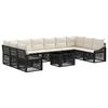 vidaXL Conjunto de sof&aacute;s de jard&iacute;n 11 uds. Negro y Blanco Crema