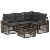 vidaXL Conjunto de sof&aacute;s de jard&iacute;n 5 uds. 4 plaza Gris y Gris Oscuro