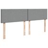 vidaXL Cama box spring con colch&oacute;n tela gris claro 180x200 cm