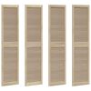 vidaXL Puerta de Armario con puerta 4 uds. Natural 201 x 2,1 x 49,5 cm
