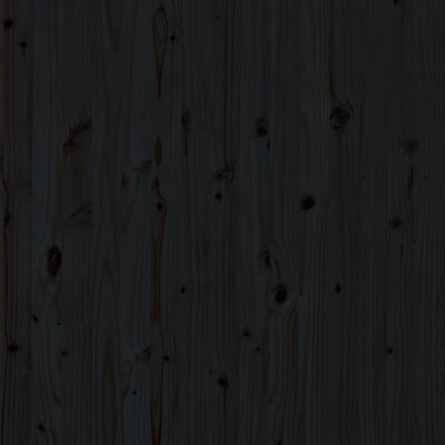 vidaXL Cabecero de cama de pared madera maciza pino negro 106x3x91,5cm