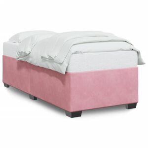 vidaXL Estructura de cama sin colch&oacute;n terciopelo rosa 90x190 cm