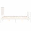 vidaXL Estructura de cama con cabecero madera maciza blanco 140x200 cm