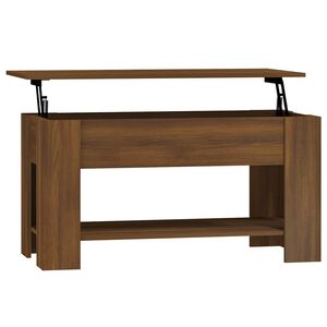 vidaXL Mesa de centro madera de ingenier&iacute;a marr&oacute;n roble 101x49x52 cm