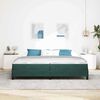 vidaXL Cama tipo Box Spring con colch&oacute;n Verde oscuro 200 x 200 cm tela