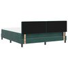 vidaXL Cama Box Spring LED Verde oscuro 180 x 200 cm Terciopelo
