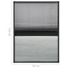 vidaXL Mosquitera plisada para ventanas aluminio con sombra 80x120 cm