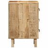 vidaXL Mesita de noche de madera maciza de mango rugosa 37x32x50 cm