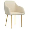 vidaXL Sillas de comedor 4 unidades terciopelo crema