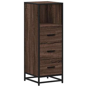 vidaXL Armario de ba&ntilde;o madera contrachapada roble marr&oacute;n 35x37,5x100cm