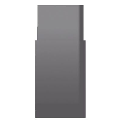 vidaXL Armario auxiliar de aglomerado gris brillante 60x26x60 cm