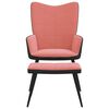 vidaXL Sill&oacute;n de relax con reposapi&eacute;s terciopelo y PVC rosa