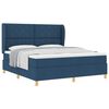 vidaXL Cama tipo Box Spring con coj&iacute;n Manual Azul 200 x 180 cm tela