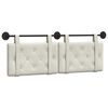 vidaXL Cabecera Colgante Crema 130 x 55 x 5 cm Terciopelo