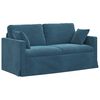 vidaXL Sof&aacute; 2 pcs Azul 158 x 78 x 80 cm Terciopelo