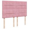 vidaXL Cama box spring con colch&oacute;n terciopelo rosa 140x200 cm