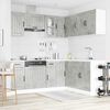 vidaXL Mueble cocina Kalmar gris hormig&oacute;n 11 pzas madera contrachapada