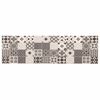 vidaXL Alfombra de cocina Mosaico gris 150 x 45 cm 100% Poliamida