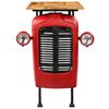vidaXL Mesa de bar de tractor madera maciza mango rojo 60x150x107 cm