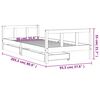 vidaXL Estructura cama ni&ntilde;os con cajones madera pino blanco 90x200 cm