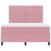 vidaXL Cama Box Spring LED con colch&oacute;n Rosa 140 x 200 cm tela