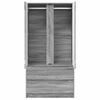 vidaXL Gabinete de Ba&ntilde;o con caj&oacute;n Gris Sonoma 79,5 x 49 x 156 cm